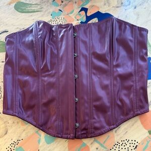 Urban Outfitters Out From Under Faux Leather Corset Top